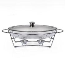 Rechaud Aço Inox Service Oval Gourmet Mix