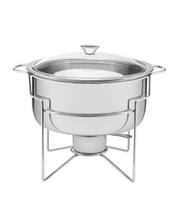 Rechaud banho-maria em aco inox 7 l com fogareiro tramontina