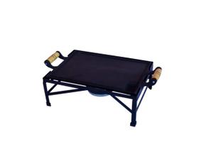 Rechaud Bifeteira Ferro Fundido Álcool 01 Fogareiro 37x27cm