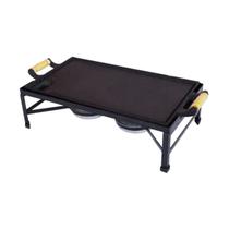 Rechaud Bifeteira Ferro Fundido Álcool 02 Fogareiros 47x23cm