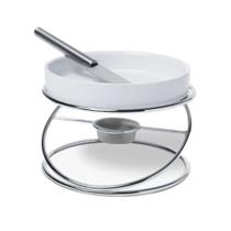 Rechaud Branco Para Queijo Brie 4 Peças - Brinox Rechaud Branco Para Queijo Brie 4 Peças - Brinox