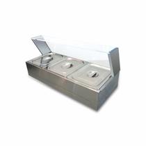 Rechaud buffet de 3 Cubas 1/2 Térmico refrigerado ZPBFCR03 Rechaud buffet de 3 Cubas 1/2 Térmico refrigerado ZPBFCR03