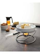 Rechaud Conjunto 4 Peças Para Queijo Brie Forma Inox