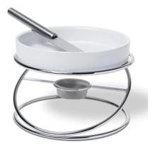 Rechaud Conjunto 4 Peças Para Queijo Brie Forma Inox Rechaud Conjunto 4 Peças Para Queijo Brie Forma Inox