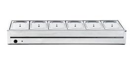 Rechaud De Mesa Térmico 6 Cubas Quentes 1/2gn Ibet 220v Rechaud De Mesa Térmico 6 Cubas Quentes 1/2gn Ibet 220v