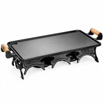 Rechaud Duplo com Chapa Lisa para Aquecimento de Alimentos em Buffet Rechaud Duplo com Chapa Lisa para Aquecimento de Alimentos em Buffet