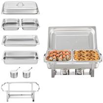 Rechaud Duplo Inovação em Inox, 2 Cubas 1/2 x 65 A Escolha Profissional