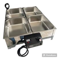 Rechaud eletrico 110v 4 cubas 20kg Rechaud eletrico 110v 4 cubas 20kg