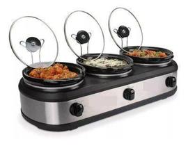 Rechaud Elétrico Triplo Buffet Slow Cooker 127V Members Mark - Members Mark