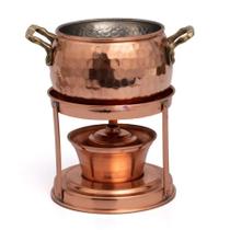 Rechaud Fogareiro Em Cobre Fondue Queijo e Chocolate 1900ml Rechaud Fogareiro Em Cobre Fondue Queijo e Chocolate 1900ml
