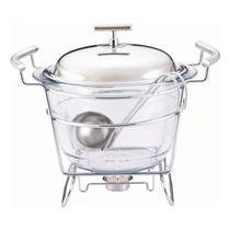 Rechaud Fracalanza Redondo Chambord P/ Sopa Vidro Inox 4L Rechaud Fracalanza Redondo Chambord P/ Sopa Vidro Inox 4L