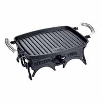 Réchaud Grill Ferro Fundido Alça Espiral Chapa Estriada Panela Mineira