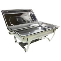 Rechaud Inox 9 Litros 1/1 Panelas Banho Maria 1 Cuba Buffet - JMA Inox