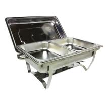 Rechaud Inox 9 Litros 1/2 Panelas Banho Maria 2 Cuba Buffet - JMA Inox