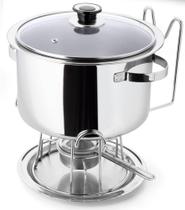 Rechaud Inox Banho Maria Bowl Embutido Buffet 6 peças 5,8 Litros Alta Qualidade Servir Pratos Quentes Sopas Feijão Feijoada