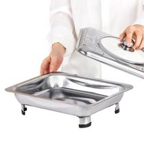 Rechaud Inox Leve Travessa com Tampa Transparente - Baixo custo, Sofisticação e Praticidade ao Seu Alcance