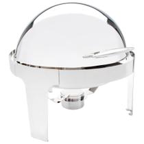 Rechaud Inox Redondo 6 litros Tampa Giratória Banho Maria Restaurante - JMA Inox Rechaud Inox Redondo 6 litros Tampa Giratória Banho Maria Restaurante - JMA Inox
