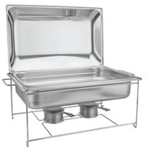 Rechaud Inox Tramontina 9,06L com Fogareiro 64x33x24cm Banho Maria Buffet