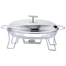 Rechaud Oval 2,4lts Vidro C/ Tampa Inox Mimo Style Rechaud Oval 2,4lts Vidro C/ Tampa Inox Mimo Style