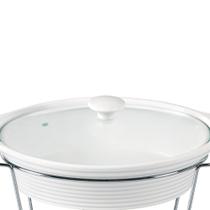 Rechaud oval Eleonora cerâmica 2,3L com queimador -Fracalanza Rechaud oval Eleonora cerâmica 2,3L com queimador -Fracalanza