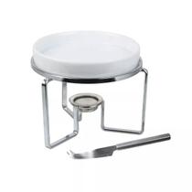 Rechaud para Queijo Brie em Cerâmica com Faca em Aço Inox Fracalanza 15cm: Sofisticação e Alta Gastronomia