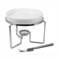 Rechaud para Queijo Brie Fracalanza em Cerâmica com Faca Rechaud para Queijo Brie Fracalanza em Cerâmica com Faca