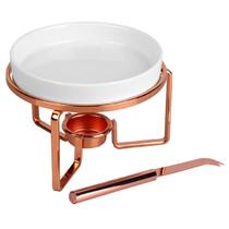 Rechaud Para Queijo Em Cerâmica E Alumínio 4 Peças Rosê Gold Rechaud Para Queijo Em Cerâmica E Alumínio 4 Peças Rosê Gold