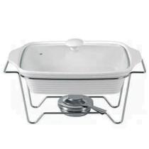 Rechaud Porcelana Com Queimador 2,2L Retangular 33,5x21,5x23,5cm - Fullfit.