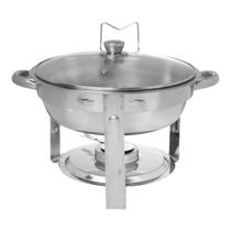 Rechaud Redondo Banho Maria Aço Inox 4 Litros RCHD001 HausKraft