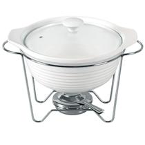 Rechaud Redondo Cerâmica Com Queimador 2,3L Tampa De Vidro Rechaud Redondo Cerâmica Com Queimador 2,3L Tampa De Vidro