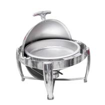 Rechaud Redondo Chafing Dish Tampa Basculante Aço Inox 6,8 Litros YD731 Frigopro