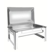 Rechaud Retangular 1 Cuba 9 L em Aço Inox Banho Maria Tampa Removível Cuba GN Tramontina 61040/213