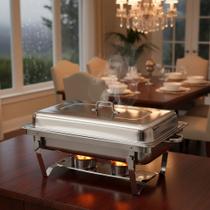 Rechaud Retangular 12 L Com 1 2 3 Cubas Banho Maria Inox 12 Litros Banho Maria Panelas Buffet Rechaud Retangular 12 L Com 1 2 3 Cubas Banho Maria Inox 12 Litros Banho Maria Panelas Buffet