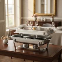 Rechaud Retangular 12 L Com 1 2 3 Cubas Banho Maria Inox 12 Litros Banho Maria Panelas Buffet Rechaud Retangular 12 L Com 1 2 3 Cubas Banho Maria Inox 12 Litros Banho Maria Panelas Buffet