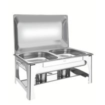 Rechaud Retangular 2 Cubas 8,4 L Em Aço Inox Banho Maria Rechaud Retangular 2 Cubas 8,4 L Em Aço Inox Banho Maria