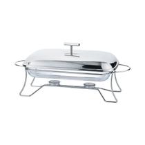 Rechaud retangular 2,2l vidro com inox mimo style Rechaud retangular 2,2l vidro com inox mimo style