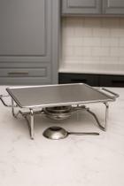 Rechaud Retangular Chapa Alumínio 24 x 20cm