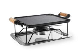Réchaud Retangular Chapa Ferro Fundido Bandeja Fondue Carne