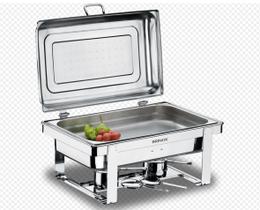 Rechaud Retangular com Banho Maria com Cuba Brinox