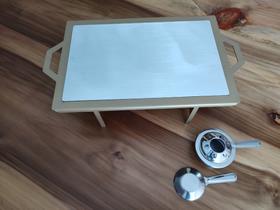 Rechaud Retangular Dourado Chapa Alumínio 41 x 28cm Ravinox