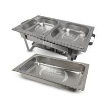 Rechaud Retangular Duas Cubas Gn Em Aço Inox Pr-111 - Progás Rechaud Retangular Duas Cubas Gn Em Aço Inox Pr-111 - Progás