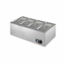 Rechaud Retangular Em Aço Inox 4 Cubas 1/3 Gourmet Zprc04