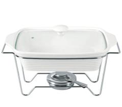 Rechaud retangular em cerâmica com queimador 2,8L -