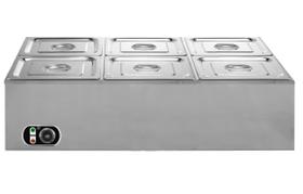 Réchaud térmico elétrico 6 cubas buffet banho maria ZPBF06E Réchaud térmico elétrico 6 cubas buffet banho maria ZPBF06E