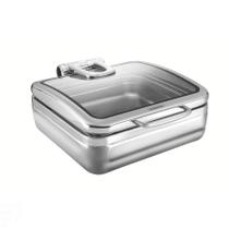 Rechaud Tramontina Banho Maria Retangular em Aço Inox com Tampa Basculante e Cuba GN 2/3 5,5 L Rechaud Tramontina Banho Maria Retangular em Aço Inox com Tampa Basculante e Cuba GN 2/3 5,5 L