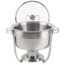 Rechaud Tramontina Redondo Inox com Tampa de Vidro e Fogareiro 7 Litros Rechaud Tramontina Redondo Inox com Tampa de Vidro e Fogareiro 7 Litros