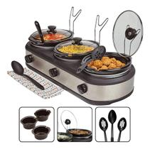 Rechaud Triplo Elétrico Buffet Aço 110v