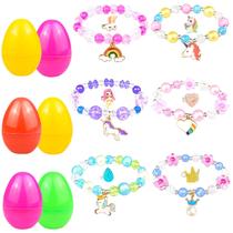 Recheios de cesta de Páscoa BNUZEIYI, ovos pré-cheios com pulseira Recheios de cesta de Páscoa BNUZEIYI, ovos pré-cheios com pulseira