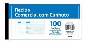Recibo comercial 100 folhas com canhoto Destacável 209x99mm