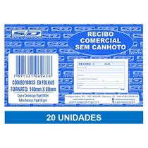 Recibo Comercial sem Canhoto 50 FLS Sao Domingos C/20 Unidades